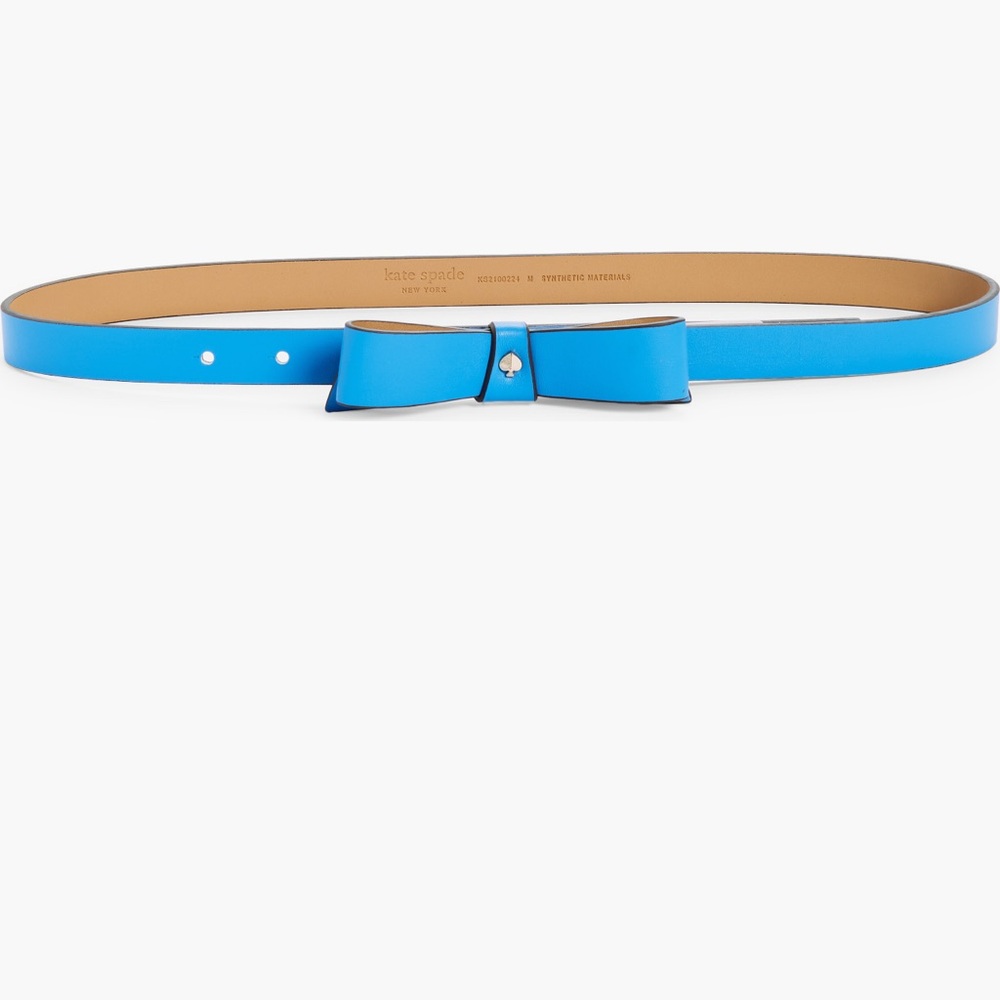 ✅NEW “Kate Spade” Vibrant Blue Bow Belt with Spade